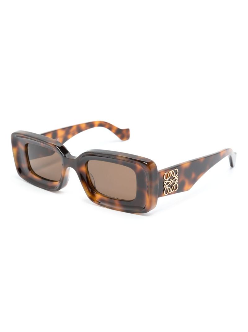 Brown Tortoiseshell  Effect Rectangular Sunglasses