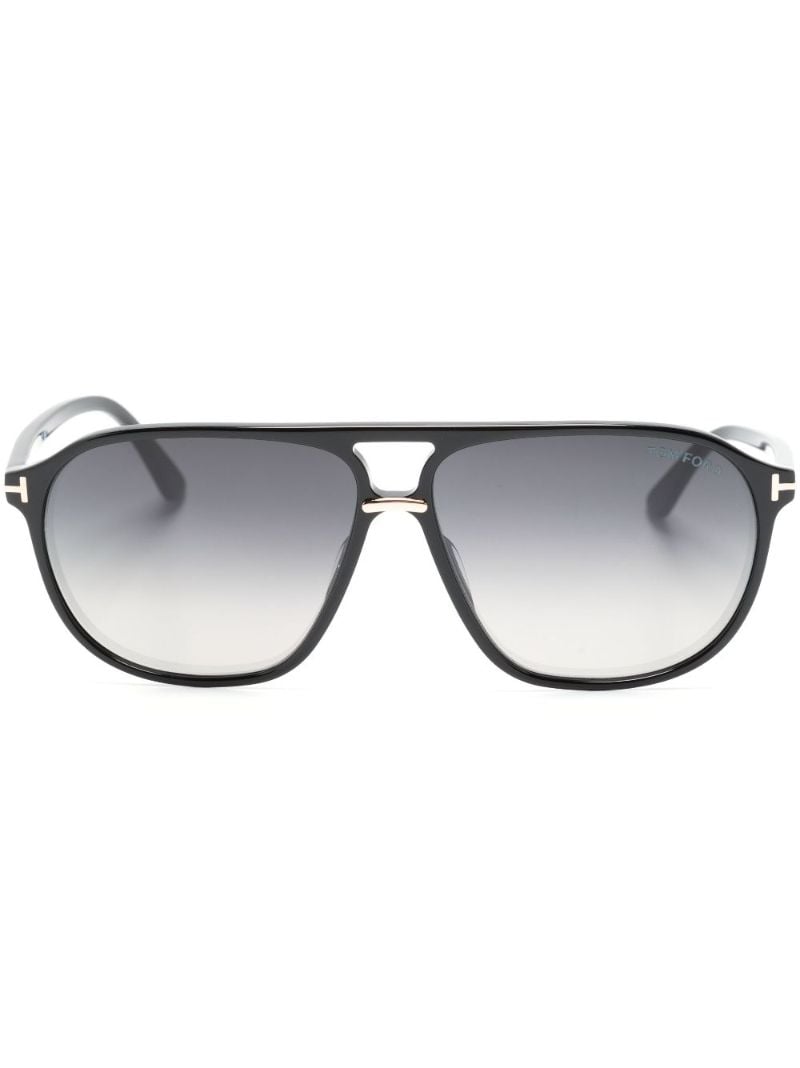 Black Bruce Pilot-frame Sunglasses