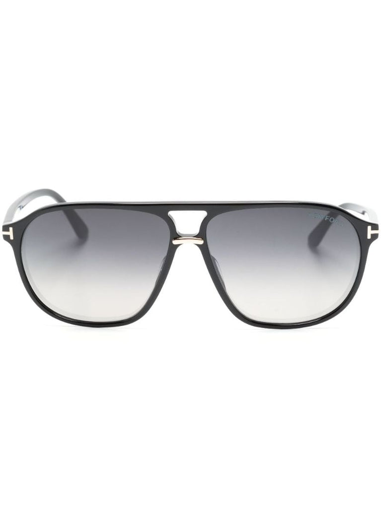 Black Bruce Pilot-frame Sunglasses