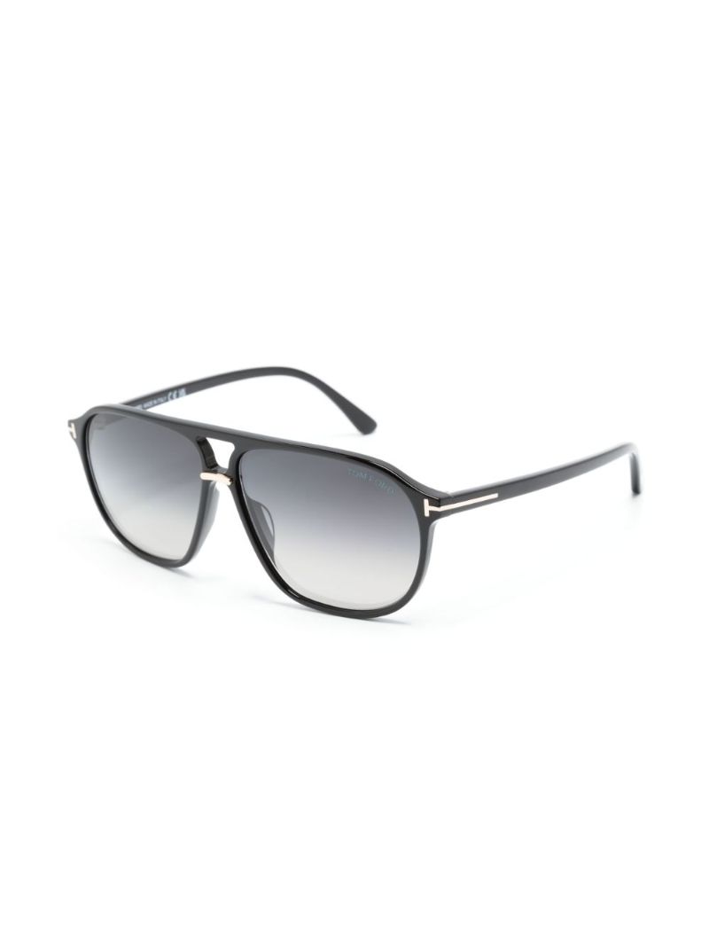 Black Bruce Pilot-frame Sunglasses