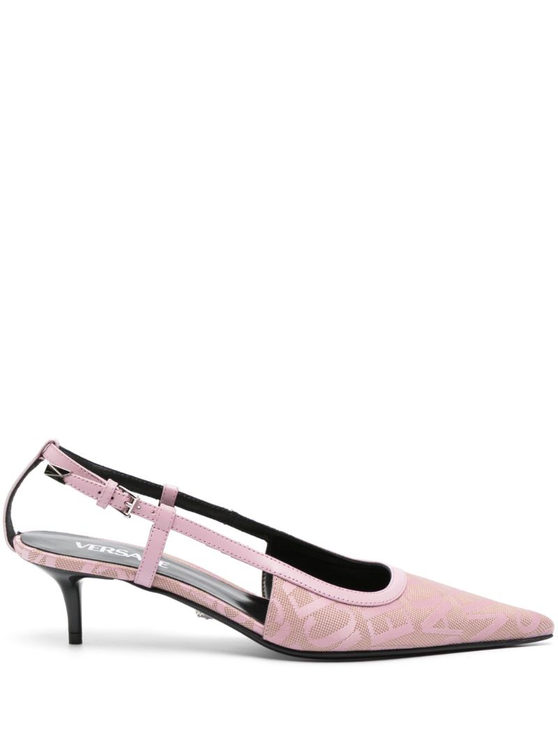 Pink Allover Jacquard 45 Pumps