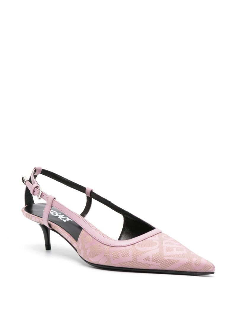 Pink Allover Jacquard 45 Pumps