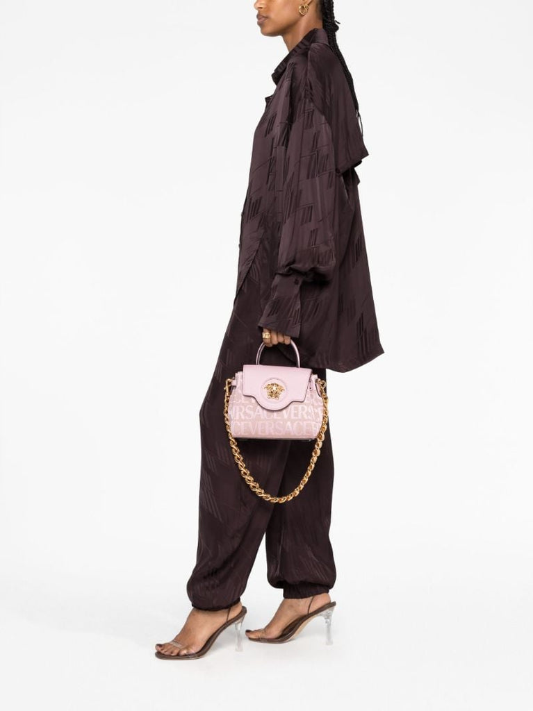 Pink Small La Medusa Tote Bag