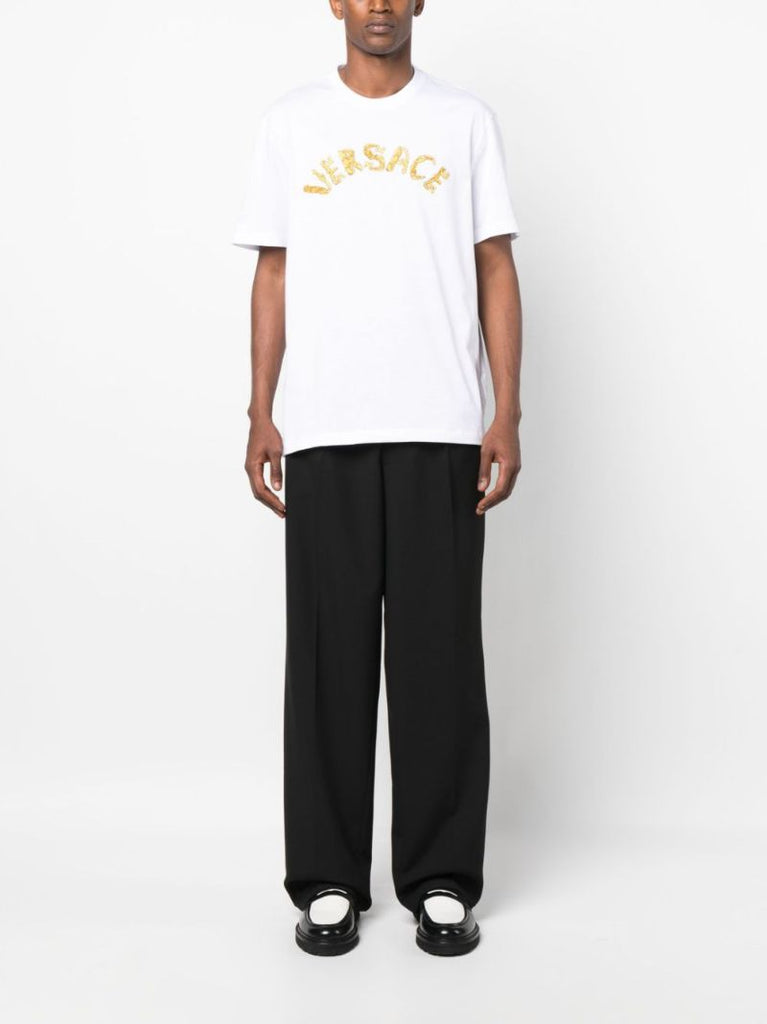 White Seashell Baroque Embroidered T-shirt