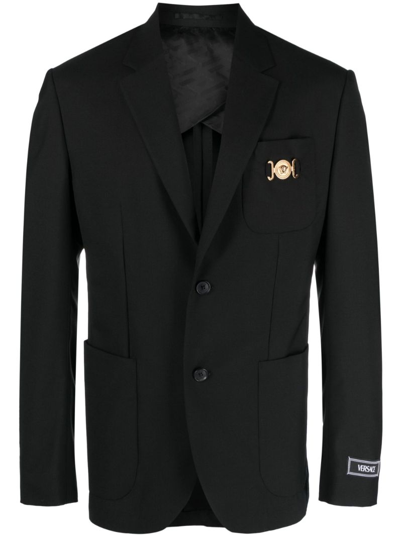 Black Medusa Plaque Blazer