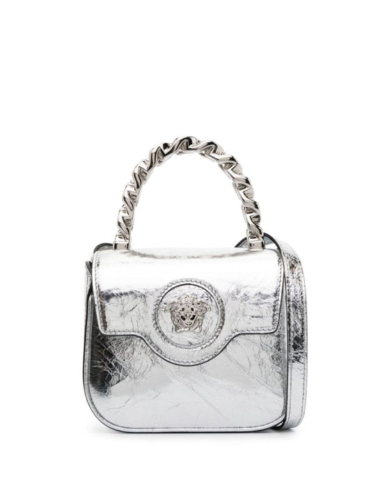 Silver-tone La Medusa Metallic Mini Bag