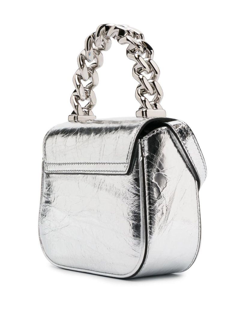 Silver-tone La Medusa Metallic Mini Bag