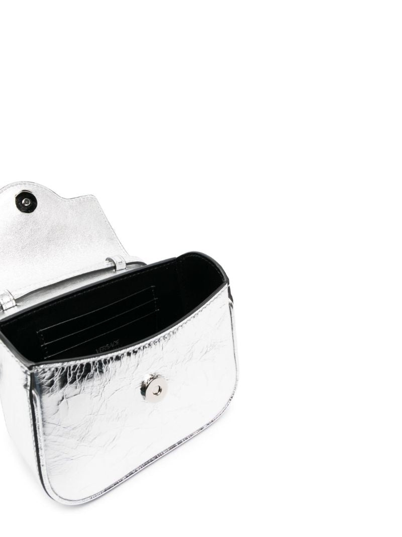 Silver-tone La Medusa Metallic Mini Bag