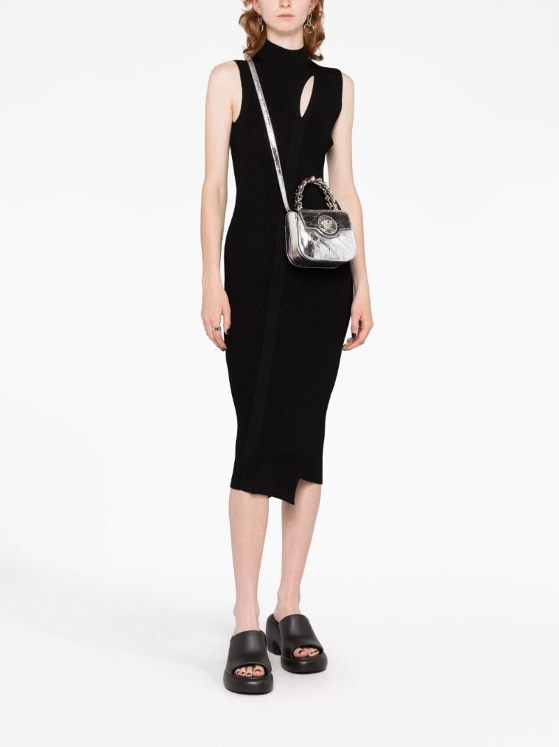 Silver-tone La Medusa Metallic Mini Bag