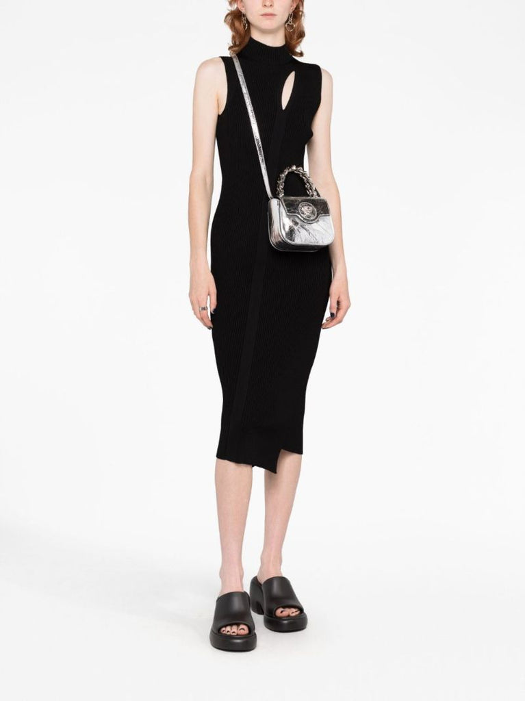 Silver-tone La Medusa Metallic Mini Bag