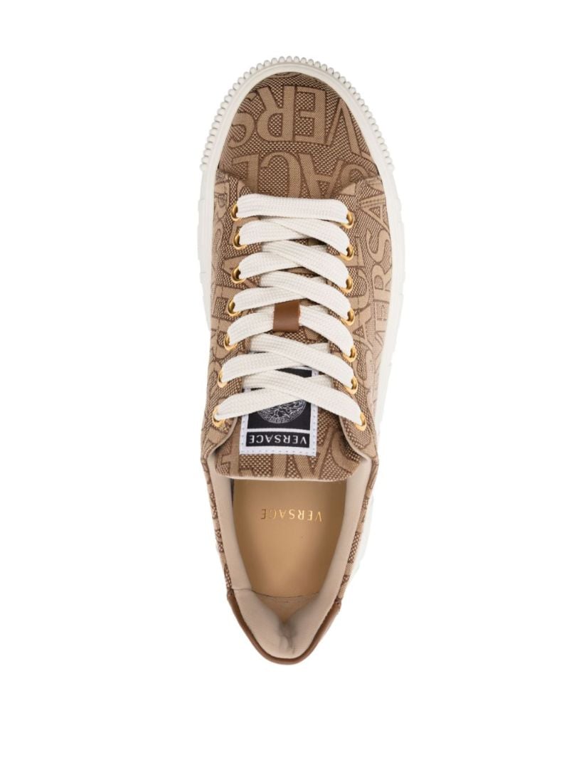 Brown Allover Low-top Sneakers