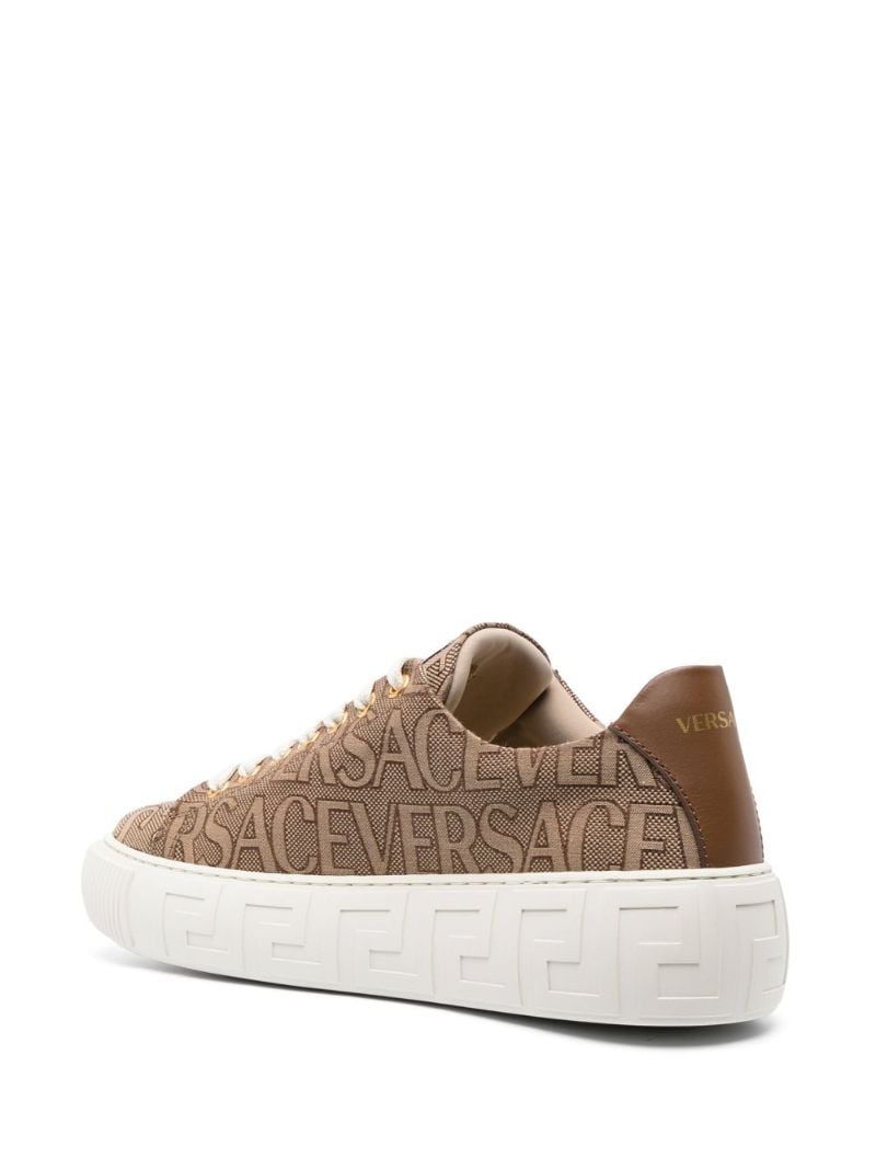 Brown Allover Low-top Sneakers