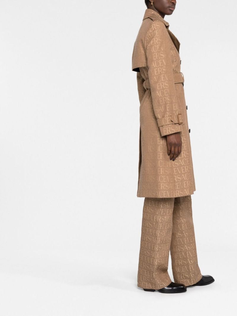 Brown Allover Trench Coat