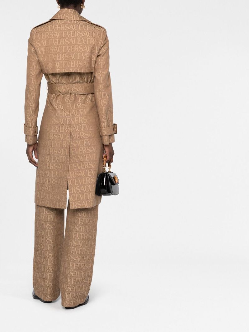 Brown Allover Trench Coat