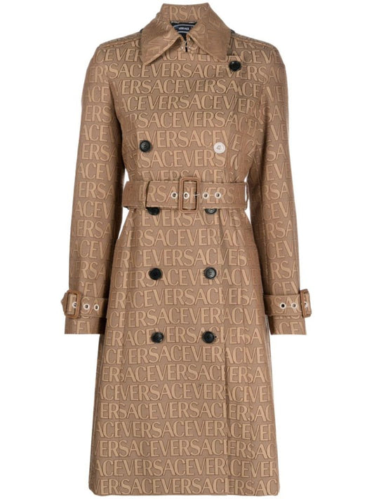 Brown Allover Trench Coat
