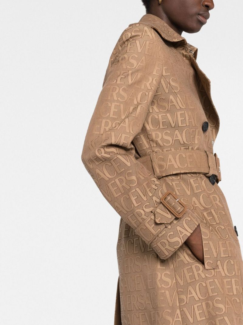 Brown Allover Trench Coat