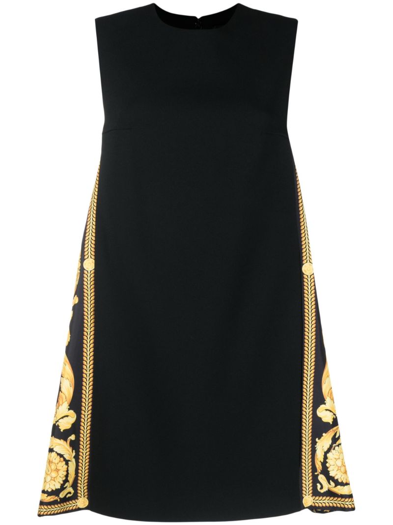 Black Barocco Shift Mini Dress