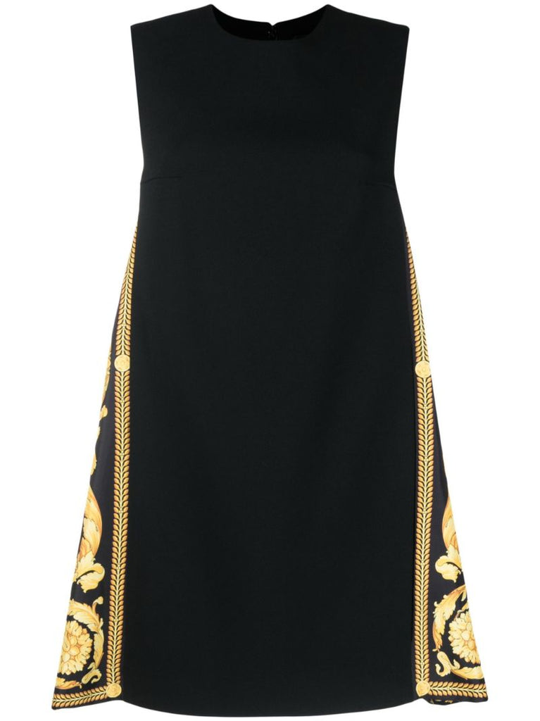 Black Barocco Shift Mini Dress