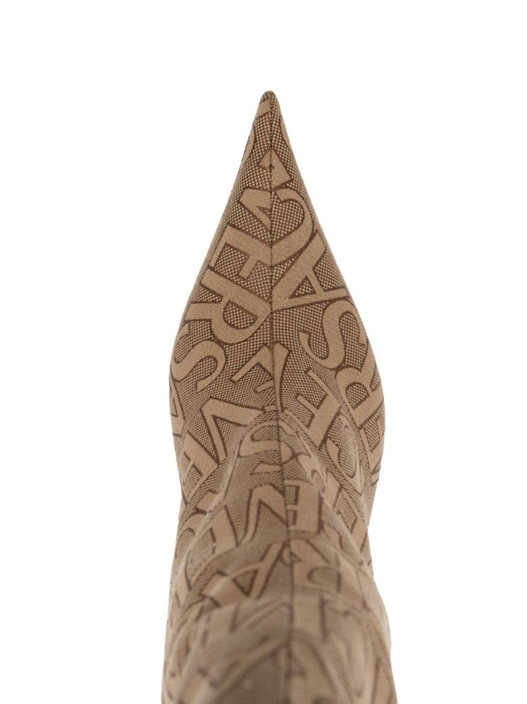 Brown Allover Knee-high Boots