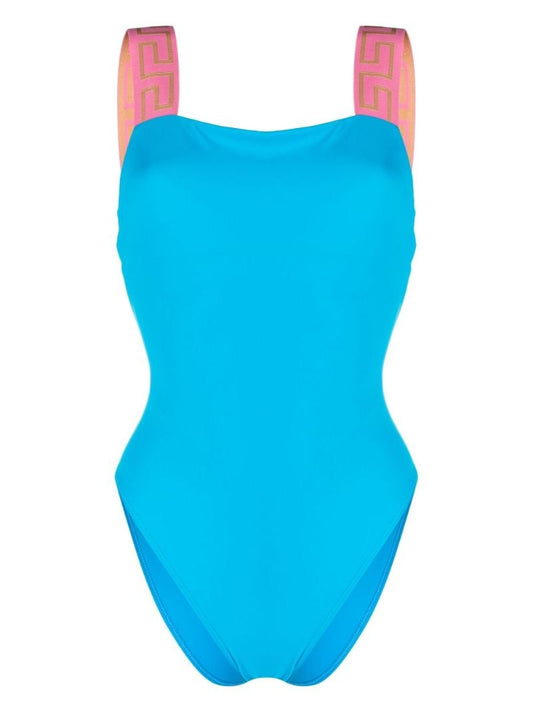 Blue Greca Border Swimsuit