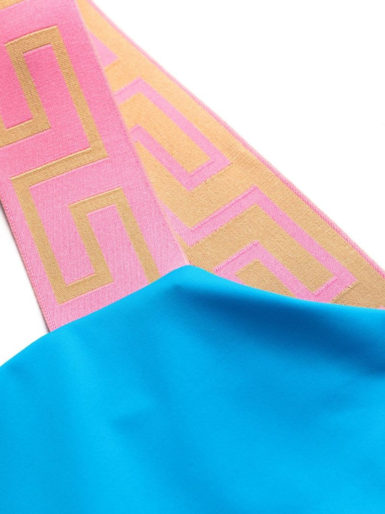 Blue Greca Border Swimsuit