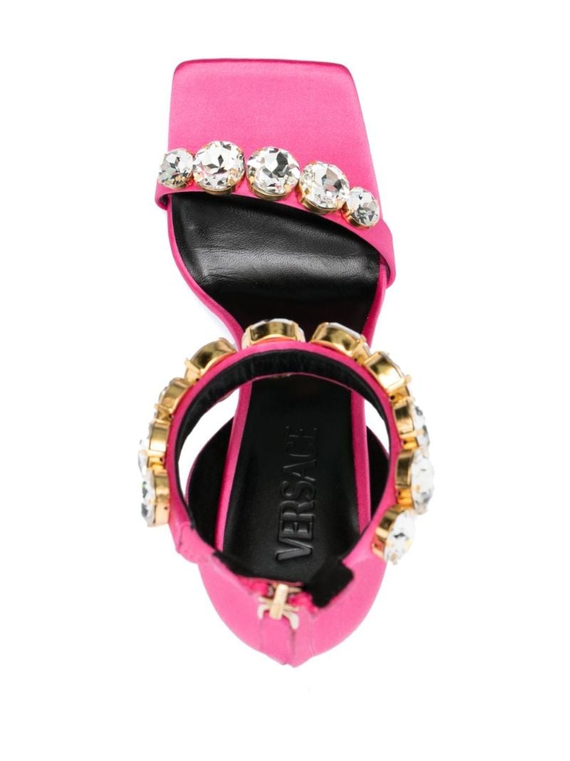 Pink 110 Crystal Satin Sandals