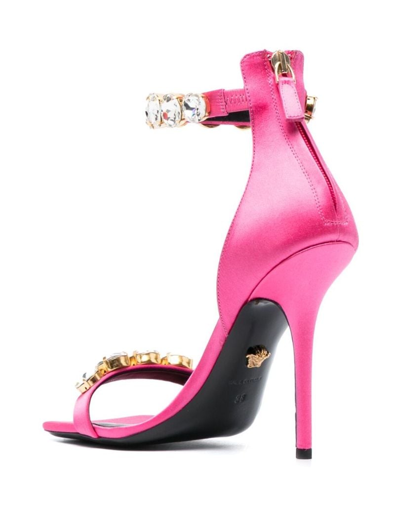 Pink 110 Crystal Satin Sandals