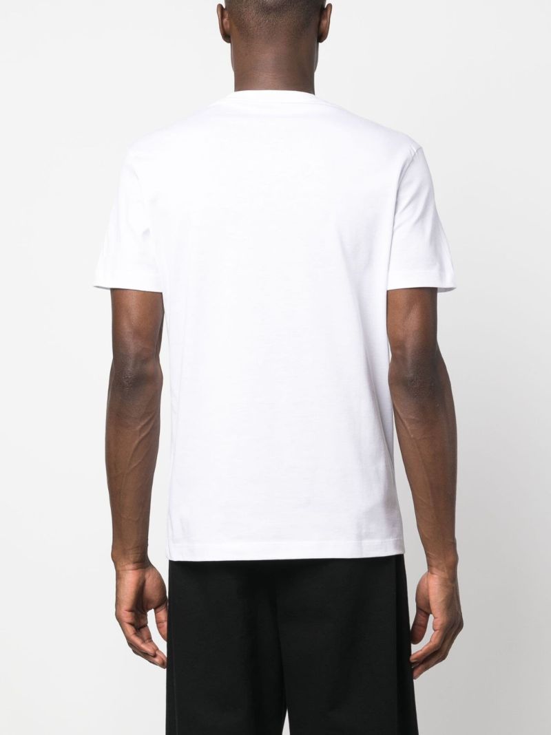 White Logo-embroidered Cotton T-shirt