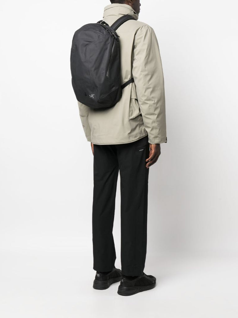 Black Zip Fastening Backpack