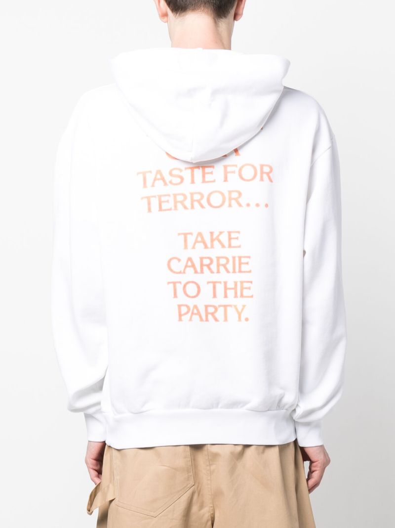 White Carrie Poster Cotton Hoodie