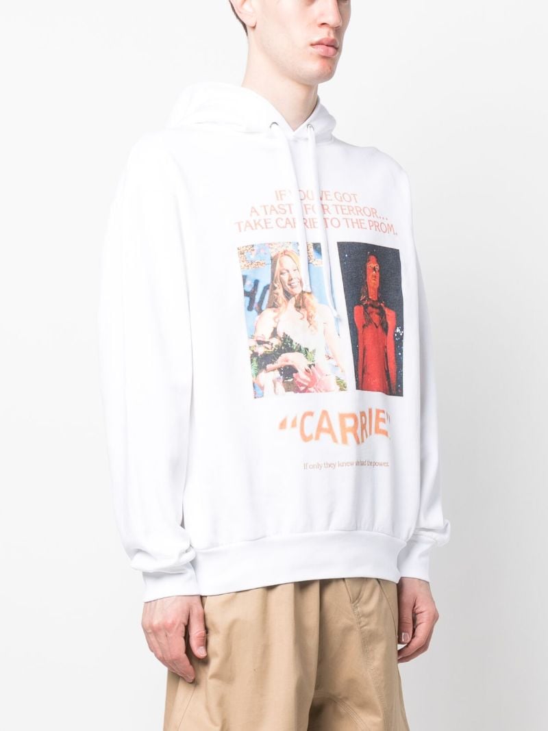 White Carrie Poster Cotton Hoodie