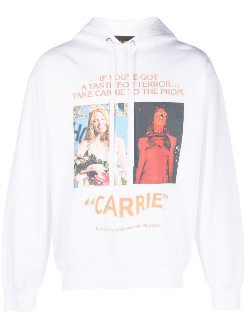 White Carrie Poster Cotton Hoodie