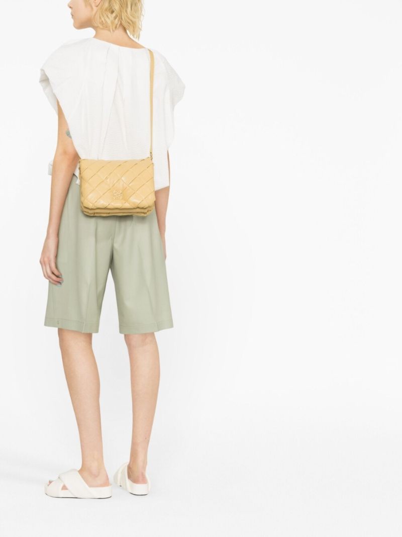 Yellow Puffer Goya Leather Shoulder Bag
