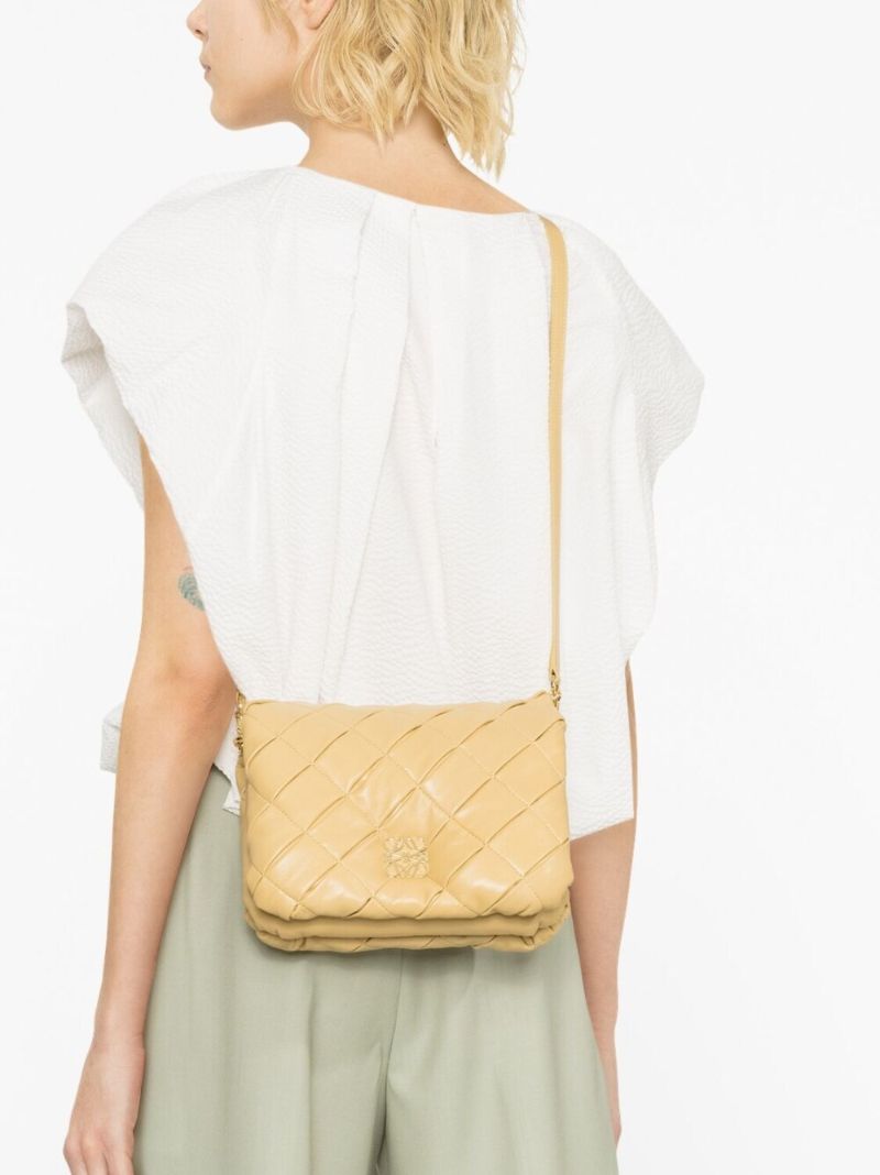Yellow Puffer Goya Leather Shoulder Bag