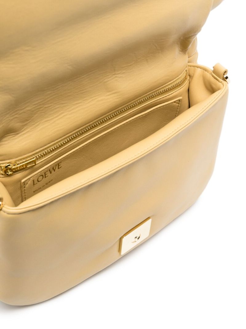 Yellow Puffer Goya Leather Shoulder Bag