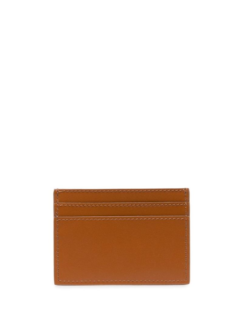 Brown Greca Goddess Leather Cardholder