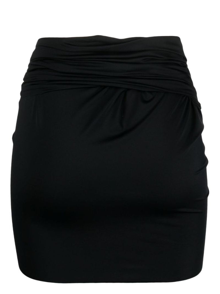 Black Medusa-plaque Mini Skirt