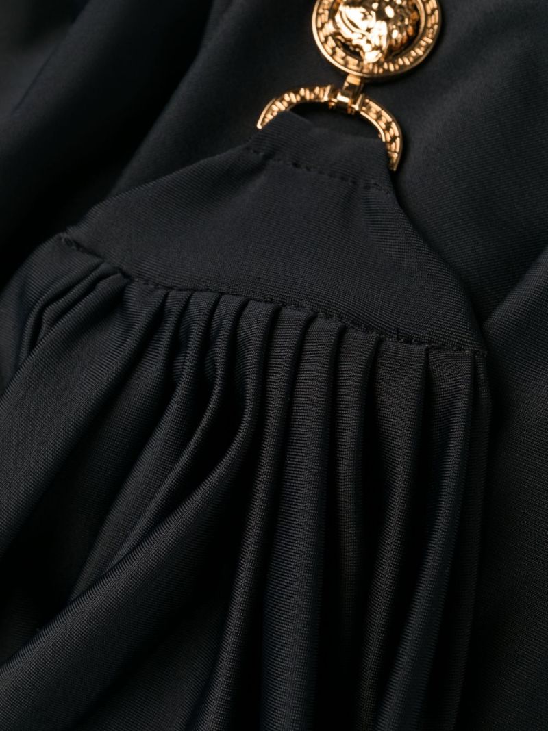 Black Medusa-plaque Mini Skirt