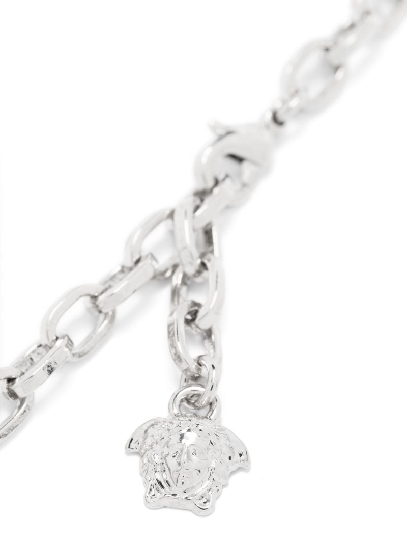 Silver-tone Medusa Crystal Necklace