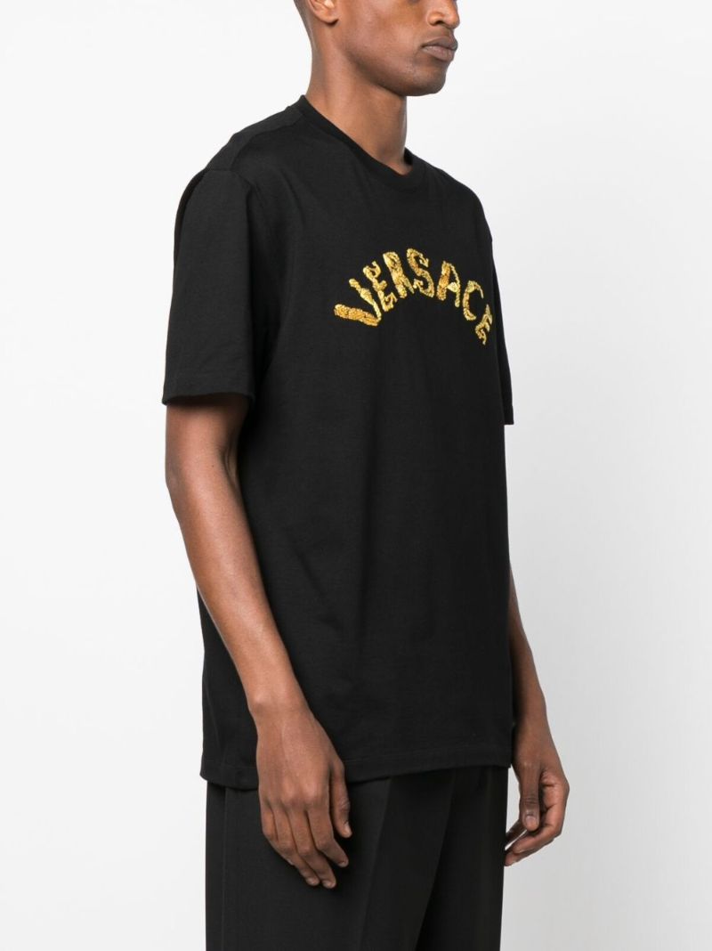 Black Seashell Baroque Logo T-shirt