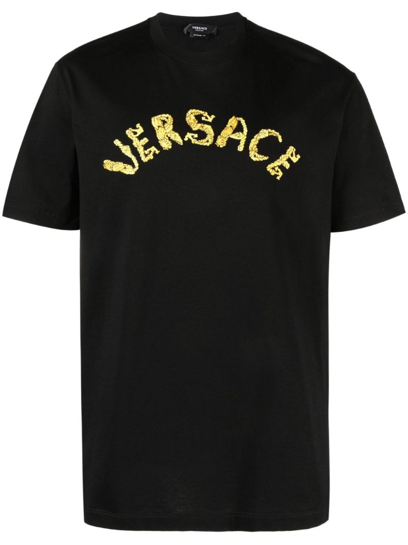 Black Seashell Baroque Logo T-shirt