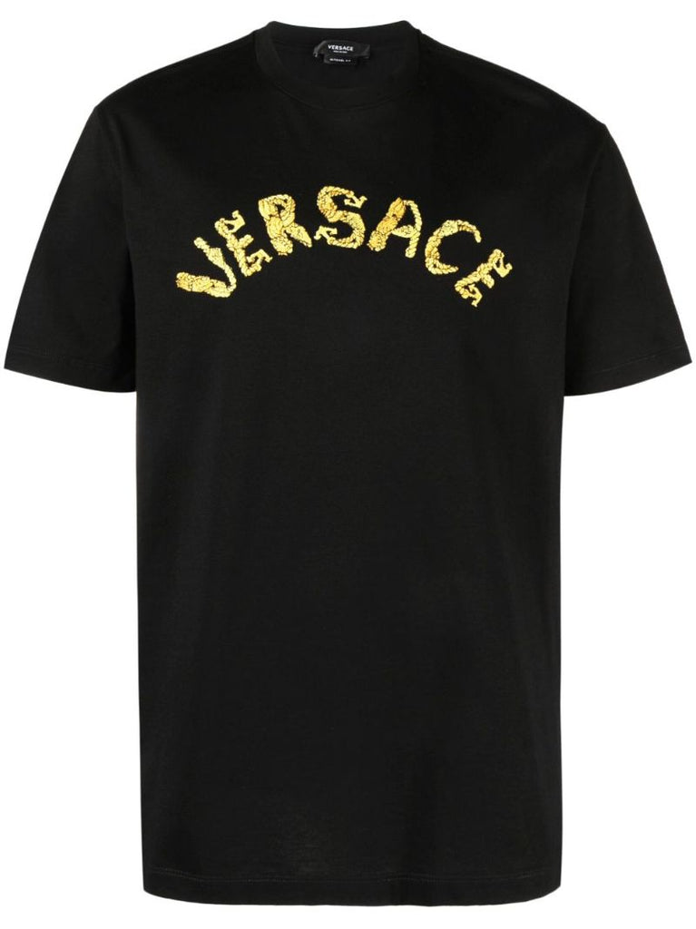 Black Seashell Baroque Logo T-shirt