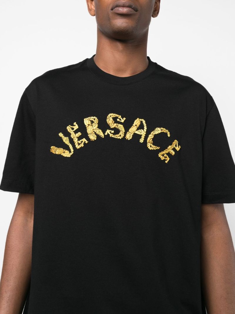 Black Seashell Baroque Logo T-shirt