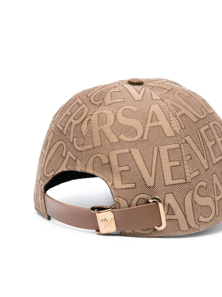 Brown Logo Print Baseball Cap