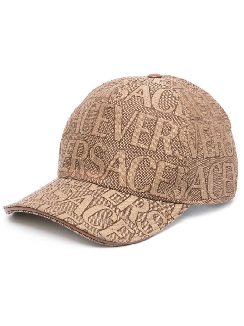 Brown Logo Print Baseball Cap