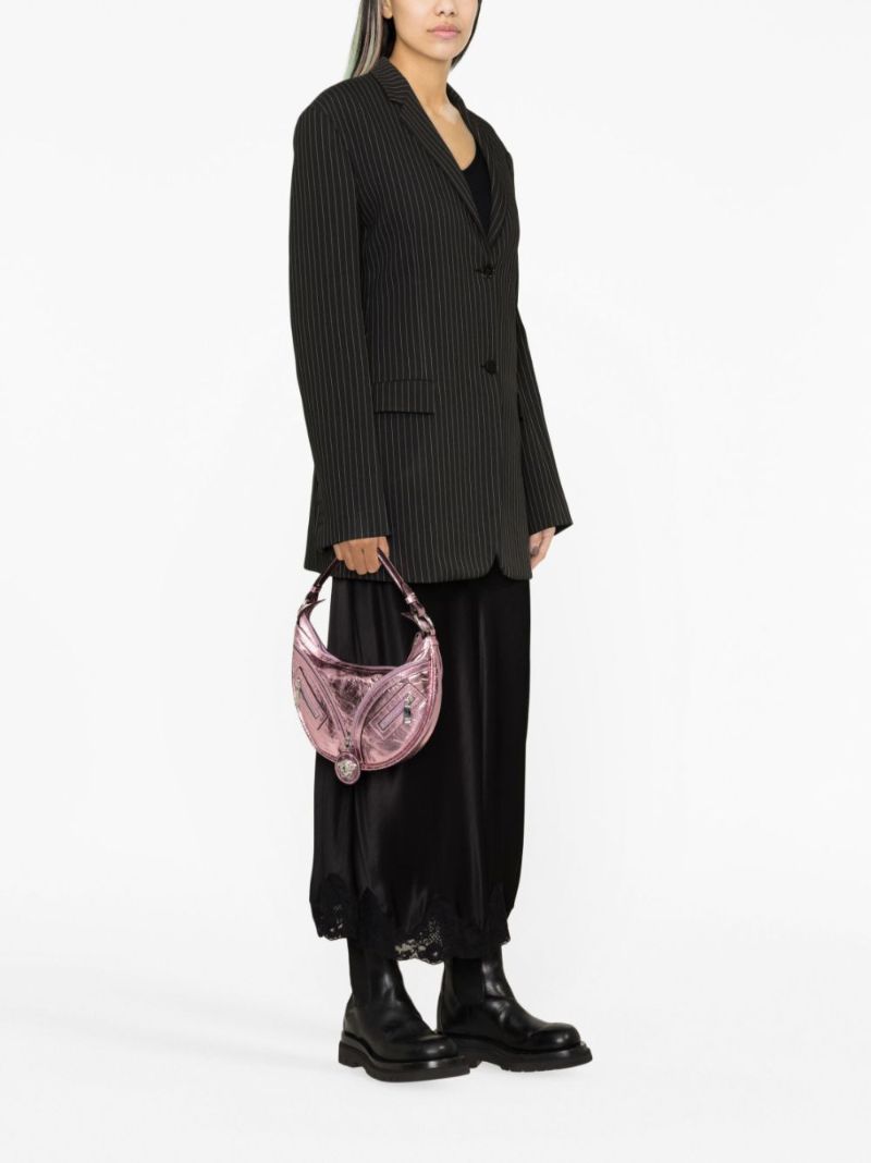 Pink Repeat Small Leather Shoulder Bag