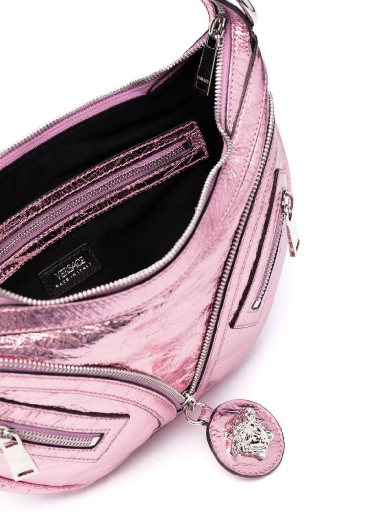 Pink Repeat Small Leather Shoulder Bag