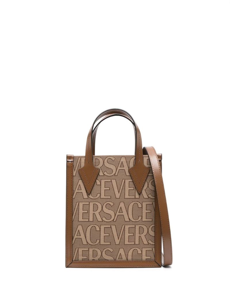 Brown Allover Tote Bag