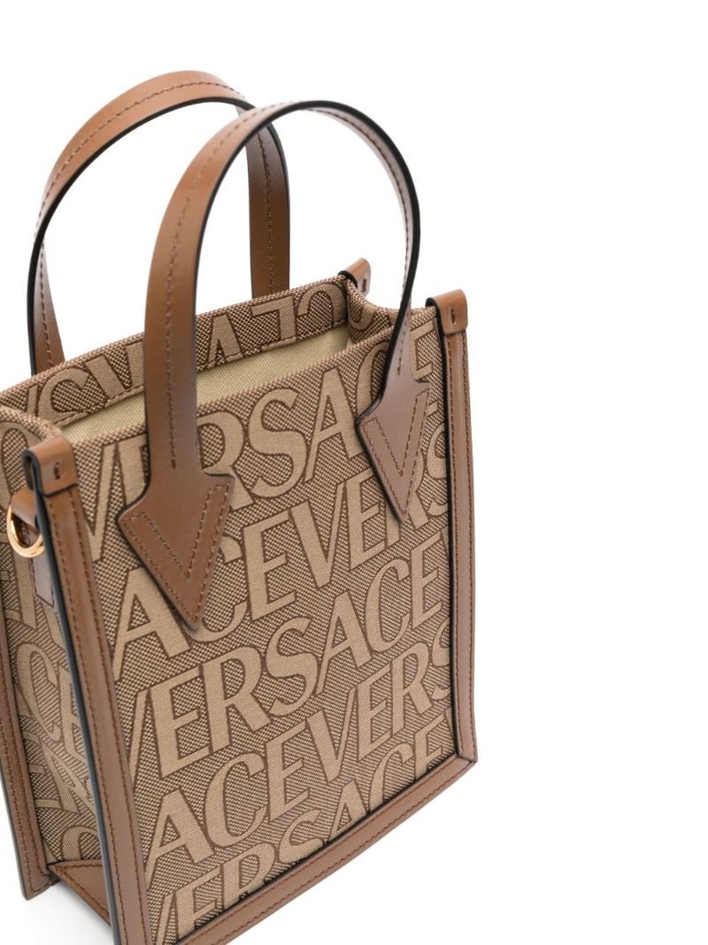 Brown Allover Tote Bag