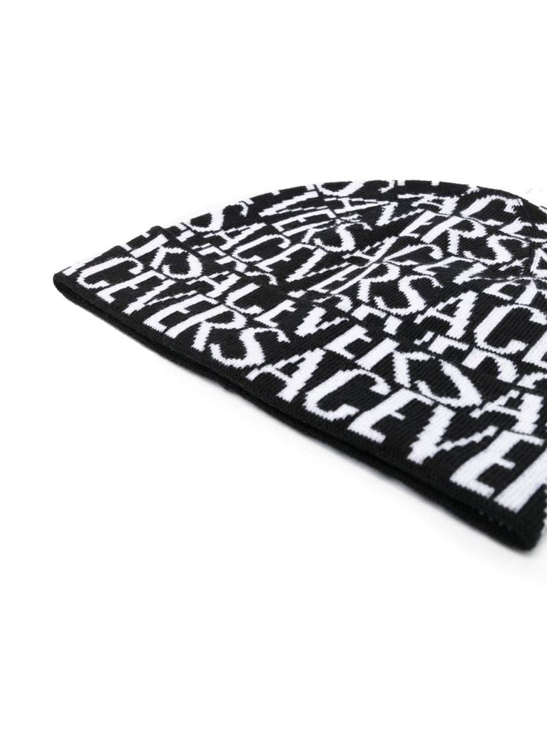 Black Logo Intarsia Beanie